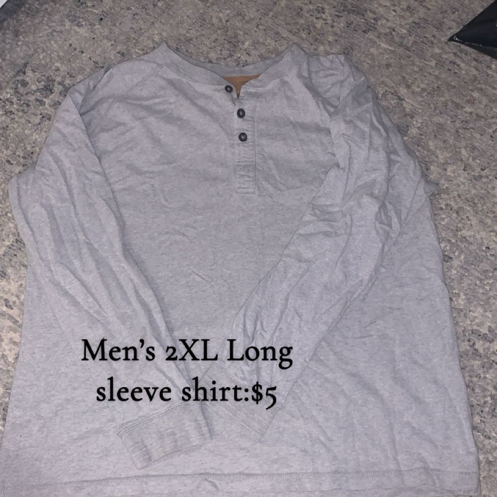 Gray Henley Men's Shirt